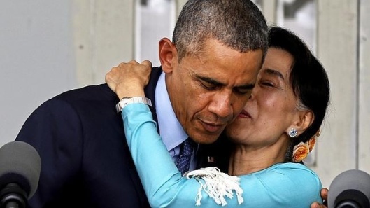 Aung San Suu Kyi y Obama