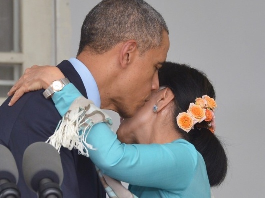 Aung San Suu Kyi y Obama